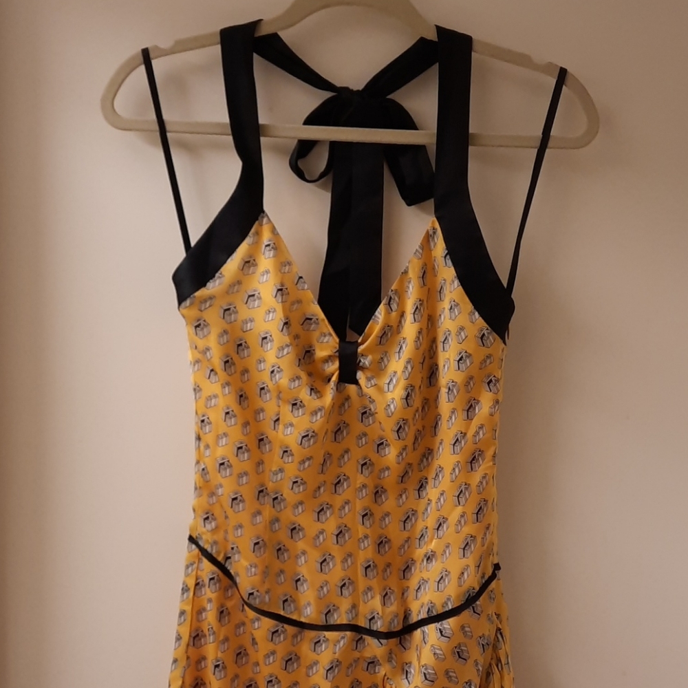 Milly of New York Vintage Luggage Halter Dress - Picture 4 of 15